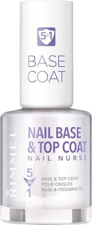 Rimmel London Nail Nurse Perfectional nagellak 5-in-1 base and topcoat Transparant