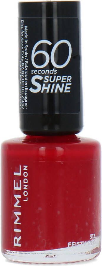 Rimmel London Rimmel 60 Seconds Super Shine Nagellak 313 Feisty Red