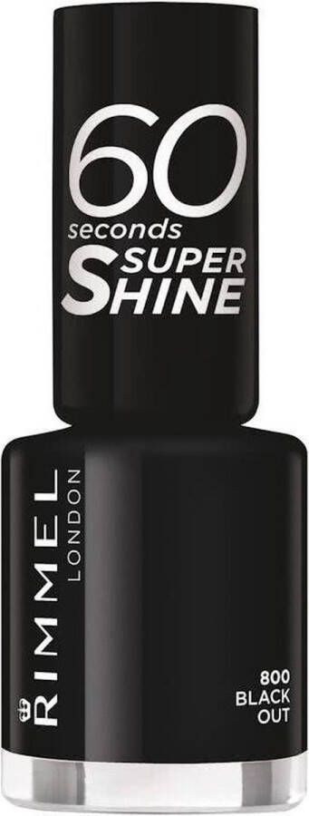 Rimmel London Rimmel 60 seconds supershine nailpolish Black Out Black