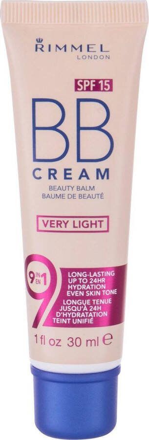 Rimmel London Rimmel Bb Cream 9In1 Spf15 Confusing Bb Cream 30 Ml Very Light