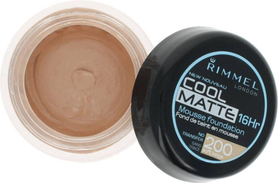 Rimmel London Rimmel Cool Matte Mousse 16HR Foundation 200 Soft Beige