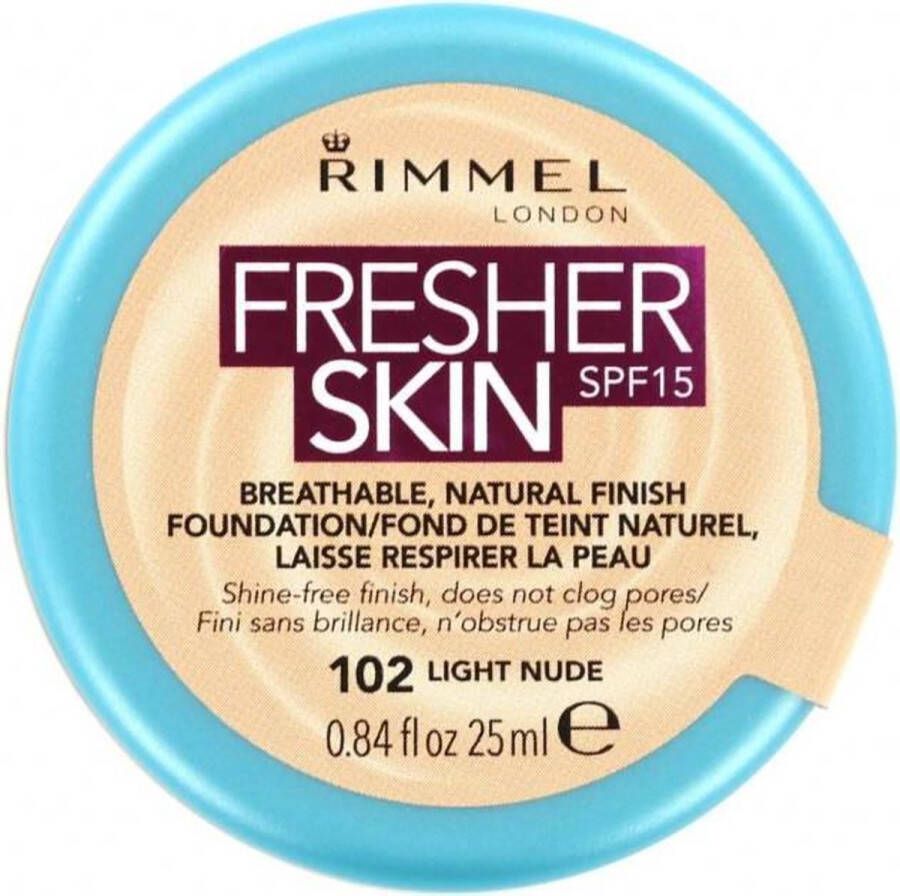 Rimmel London Rimmel Fresher Skin Foundation 102 Light Nude