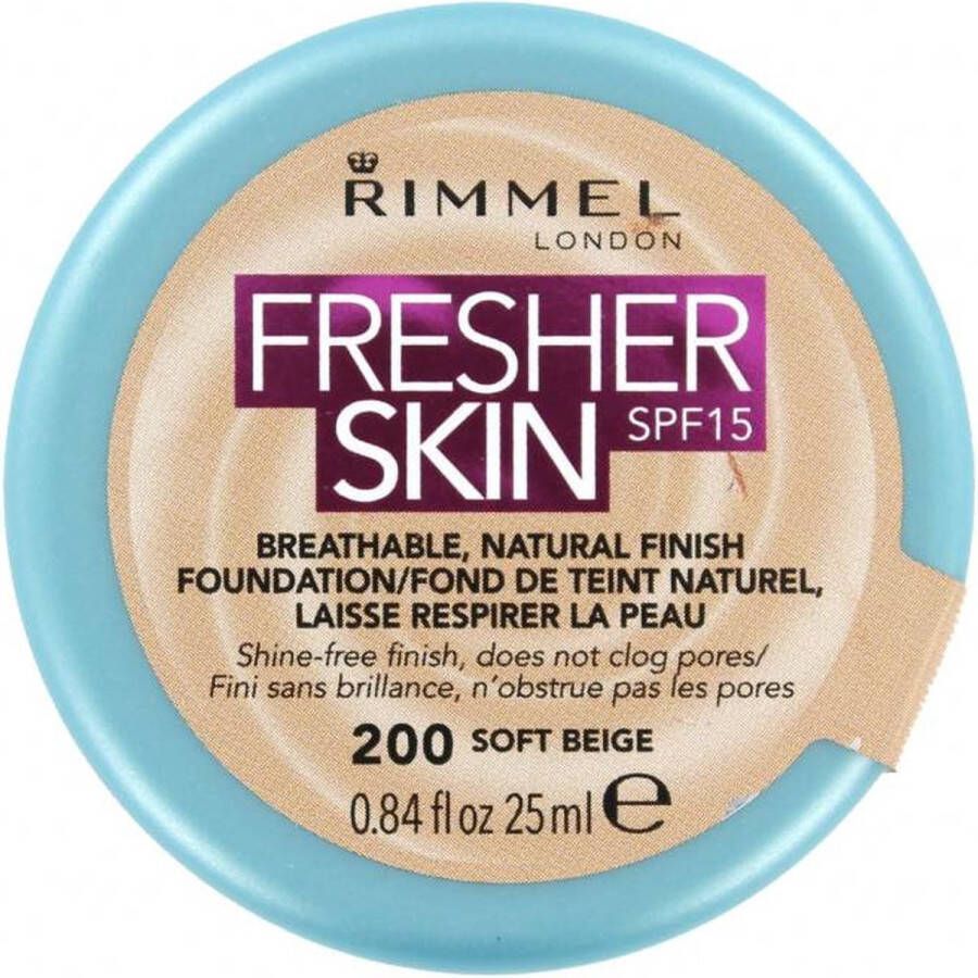 Rimmel London Rimmel Fresher Skin Foundation 200 Soft Beige