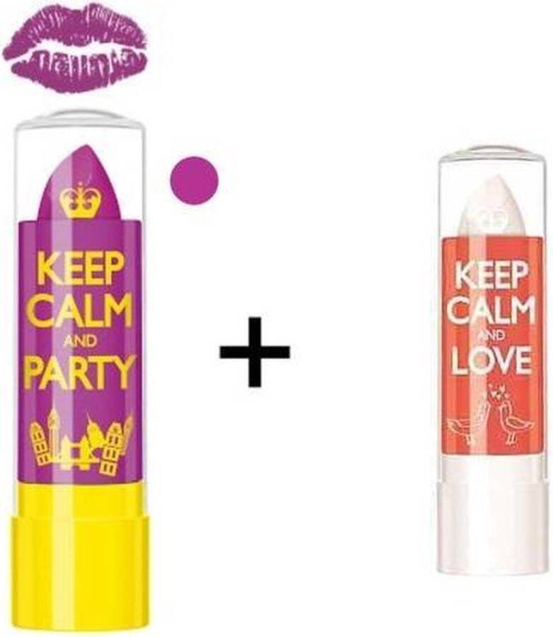 Rimmel London Rimmel Keep Calm and Party Violet Blush & Keep Calm and Love Crystal Clear Lip Balm