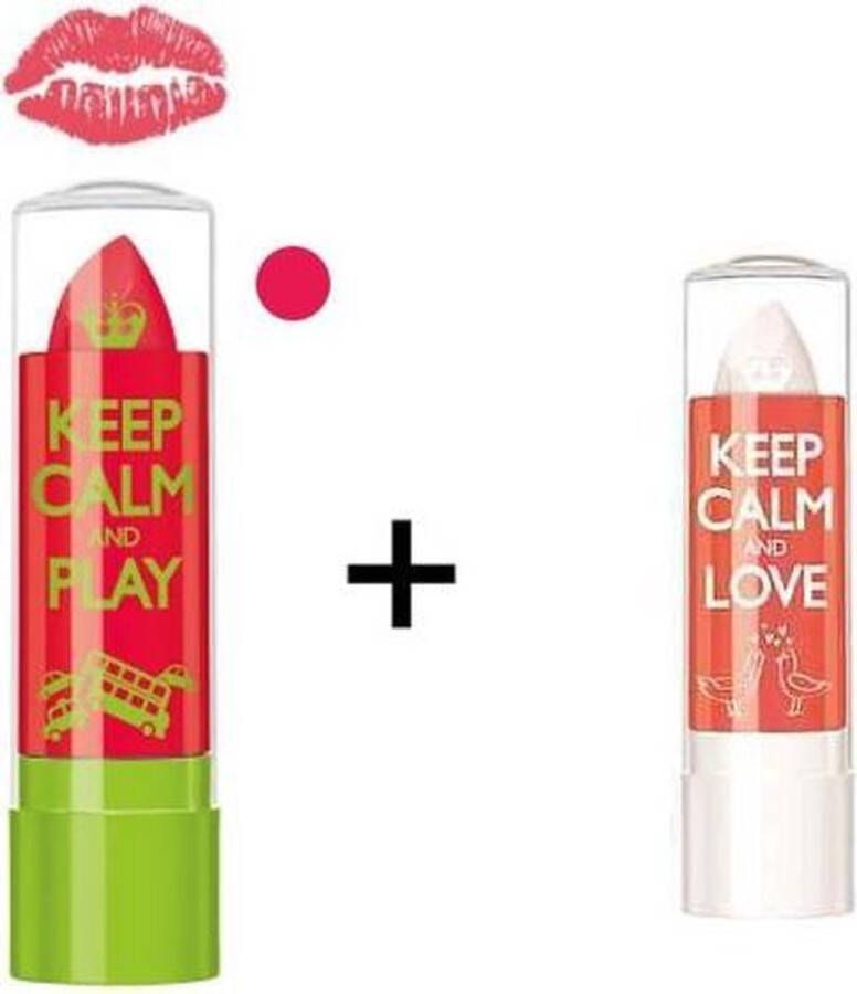 Rimmel London Rimmel Keep Calm and Play Rose Blush & Keep Calm and Love Crystal Clear Lip Balm