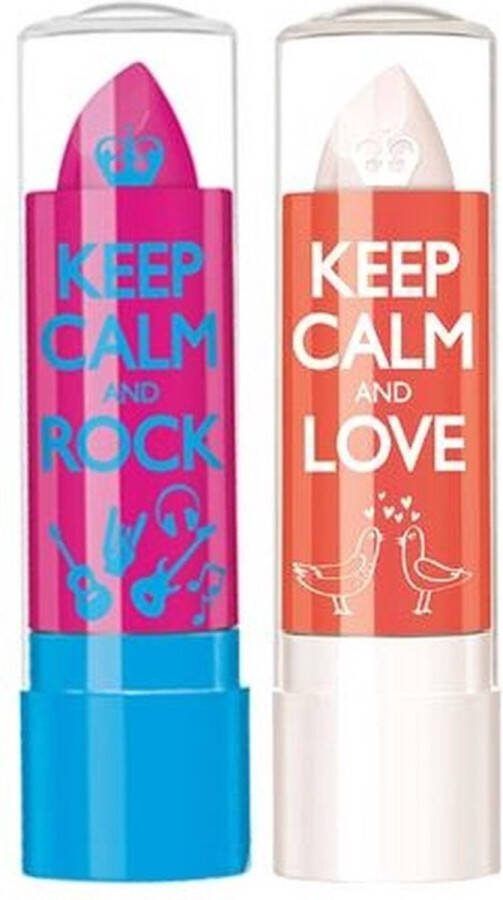 Rimmel London Rimmel Keep Calm and Rock Berry Blush & Keep Calm and Love Crystal Clear Lip Balm 2 stuks