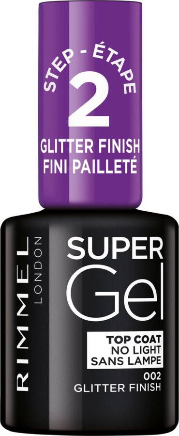 Rimmel London Rimmel Super Gel Glitter Topcoat 002 Glitter Finish