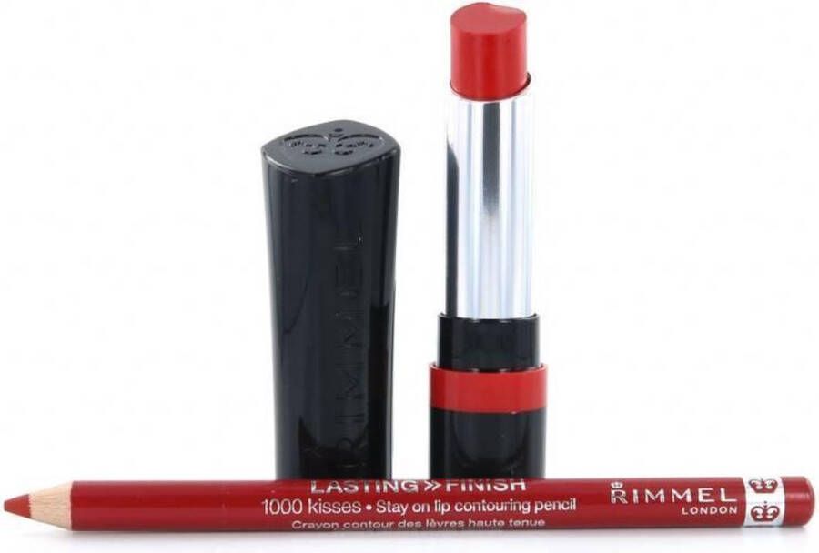 Rimmel London Rimmel The Only 1 Lipstick 500 Revolution Red (+ Lasting Finish Lipliner 021 Red Dynamite)