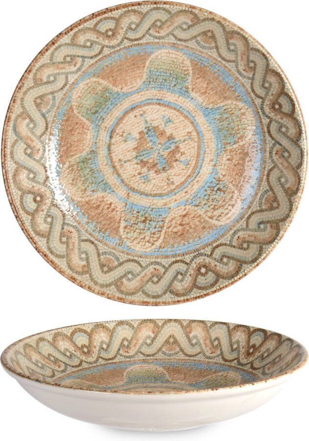Rinart Diep bord Celest Porselein 25 cm (1200cc) set van 6