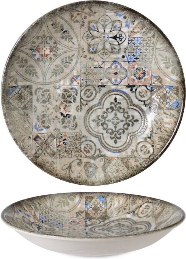 Rinart Diep bord Miriana Porselein 25 cm (1200cc) set van 6