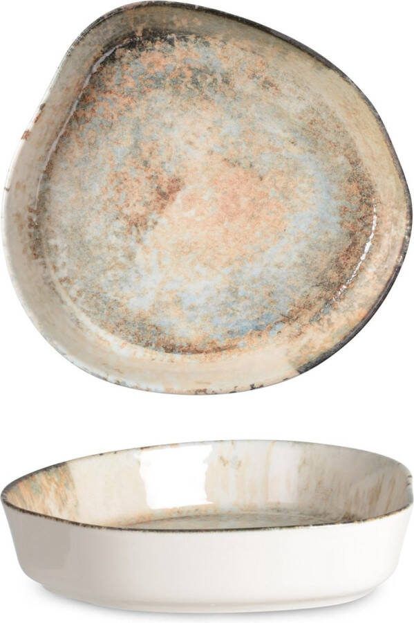 Rinart Diep bord Obvara Porselein 21 cm set van 6