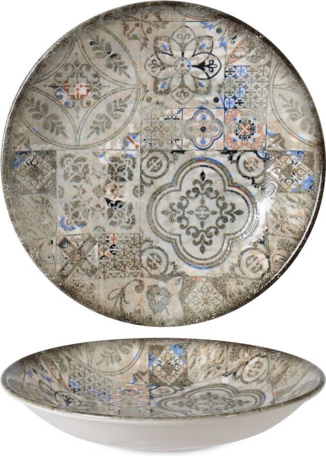 Rinart Diep bord Remnant Porselein 25 cm set van 6