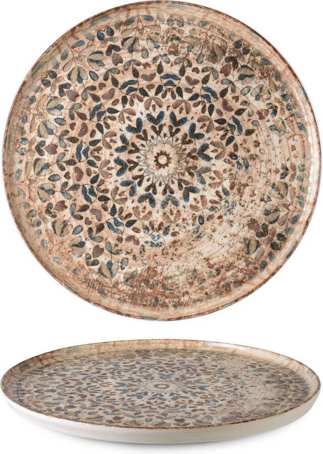 Rinart Dinerbord Aztec Porselein 28 cm set van 6