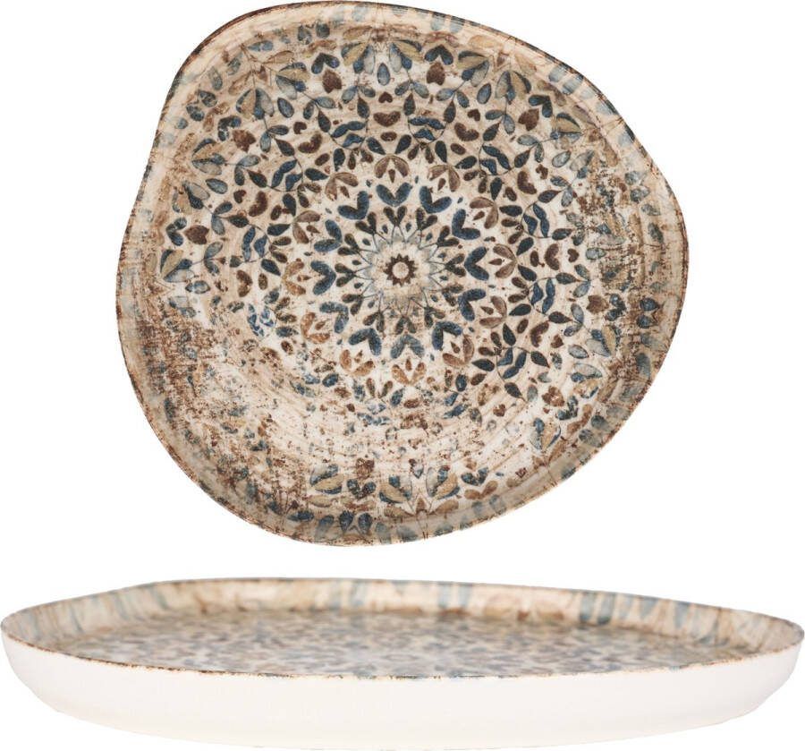 Rinart Dinerbord Aztec Porselein 30 cm set van 6