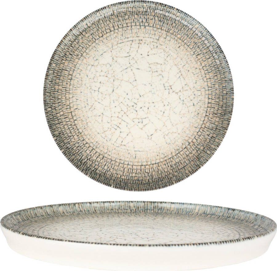 Rinart Dinerbord Olmeca Porselein 28 cm set van 6