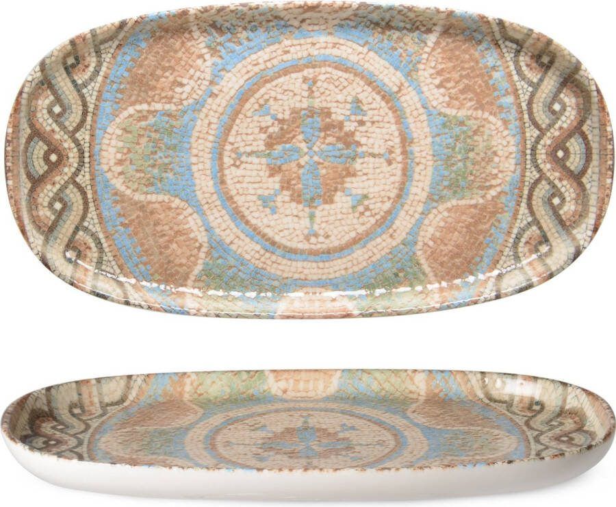 Rinart Serveerschaal Celest Porselein 35x18 cm set van 2