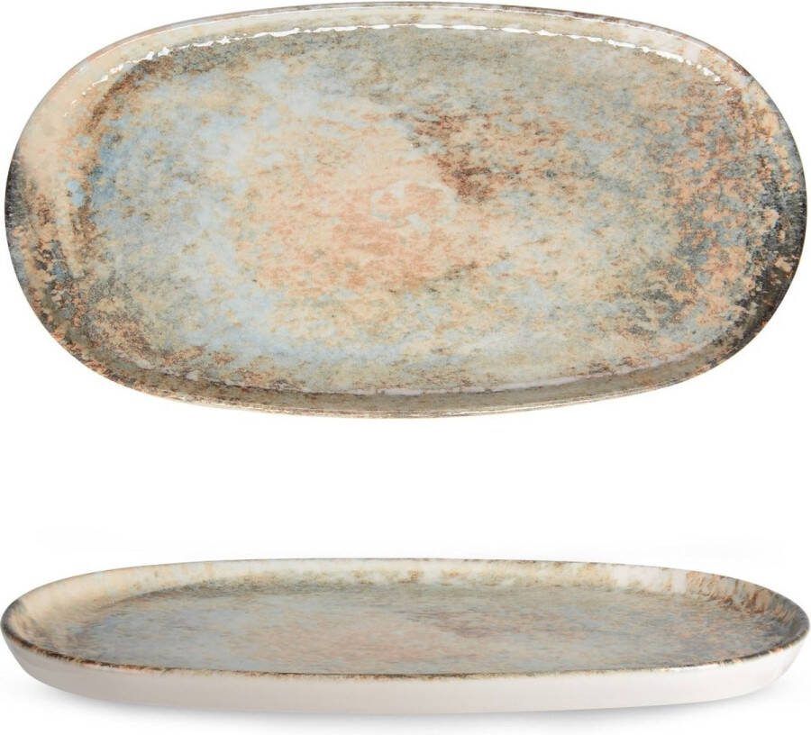 Rinart Serveerschaal Obvara Porselein 25x13 cm set van 2