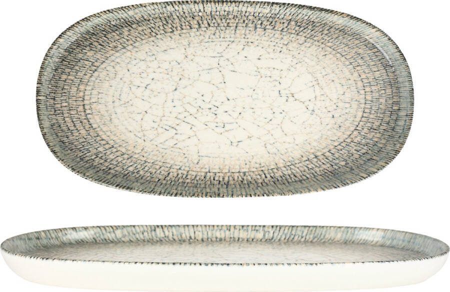 Rinart Serveerschaal Olmeca Porselein 35x18 cm set van 2