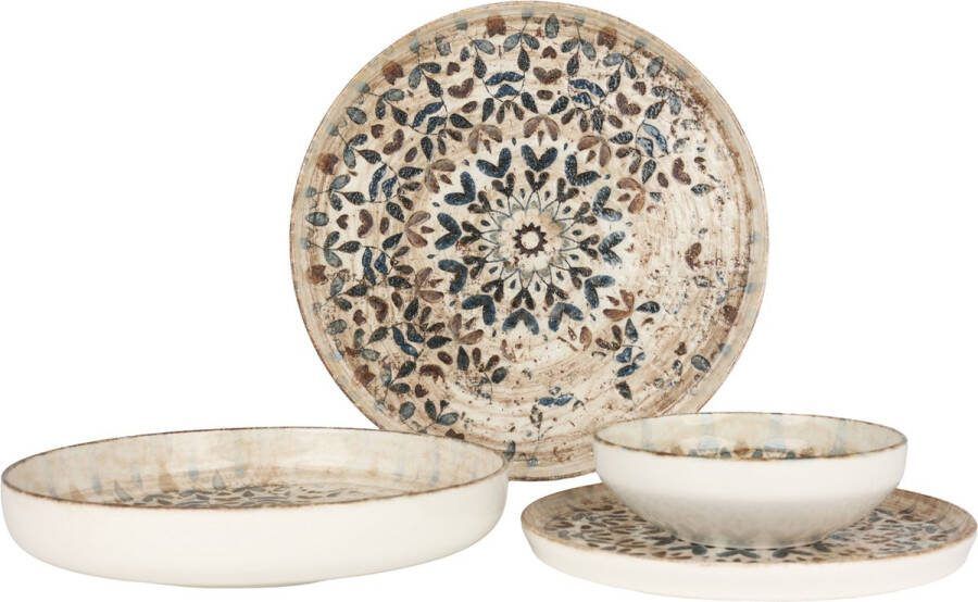 Rinart serviesset (Medium) Aztec 24 delig 6 persoons Porselein