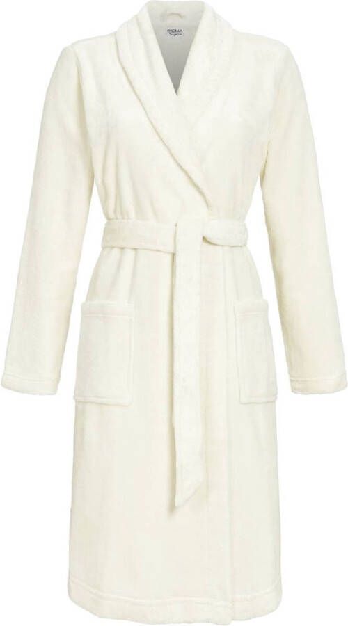 Ringella Lange witte fleece badjas van Wit