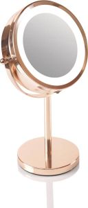 Rio MMST Spiegel met Ringverlichting Make-upspiegel Rose Goud Ø15 5cm