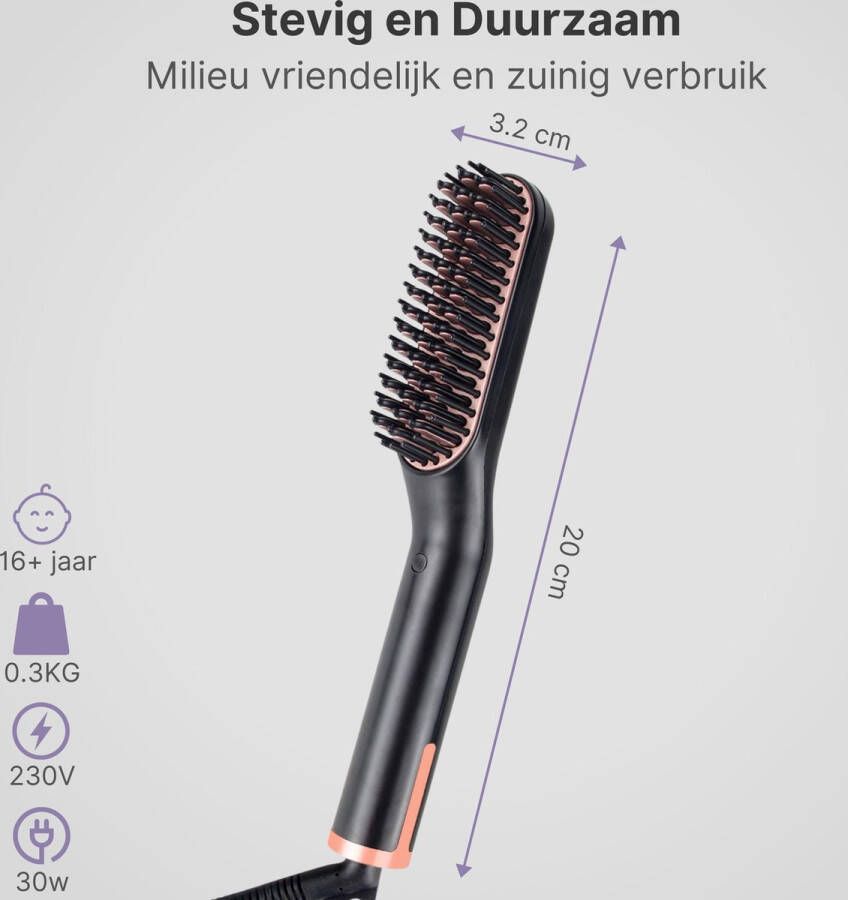 Rision Elektrische 3 in 1 haarborstel baardborstel stijltang Haarverzorging Baardverzorging