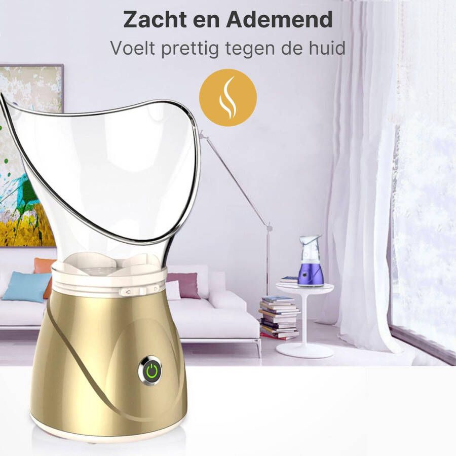 Rision Luxe Gezichtssauna – Gezichtsstomer 2-in-1 Gold Edition