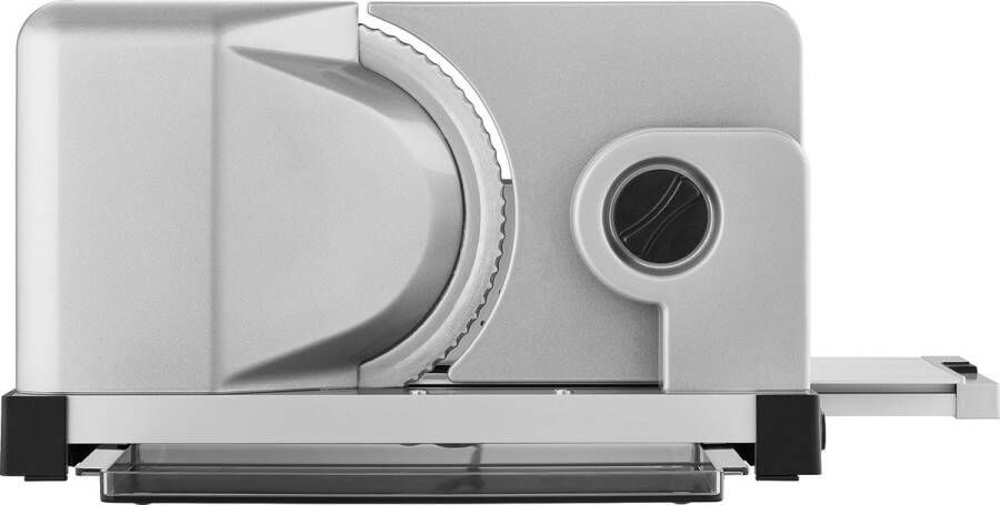 Ritter Snijmachine icaro 5 Made in Germany Allessnijder Elektrisch inklapbar 65W Eco Motor broodsnijmachine vleeswarensnijmachine vlees brood gronten broodsnijder Zilver