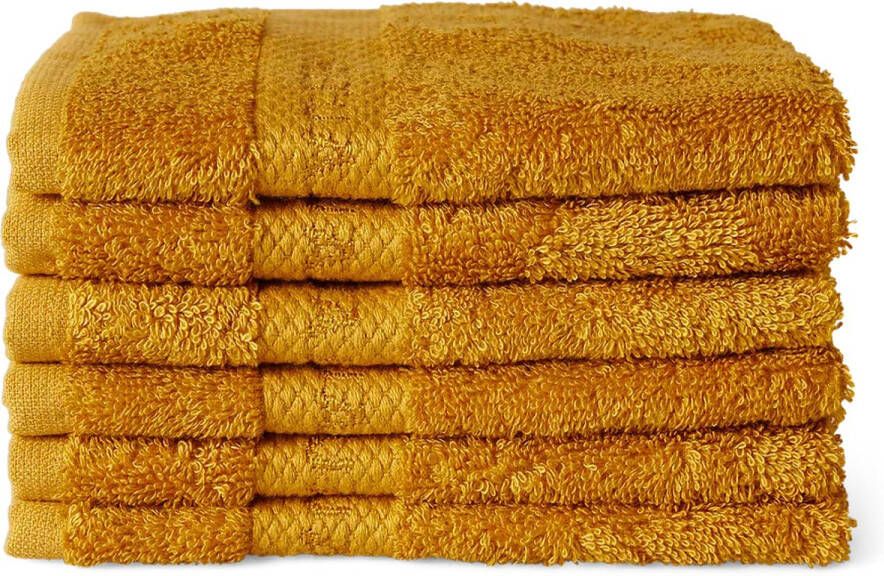 RITUALS Super Smooth Cotton Guest Towel Ocre Yellow 30 x 30 cm 6 stuks gastendoekje handdoekje