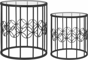 Riverdale Bijzettafel set Amaro zwart 50cm