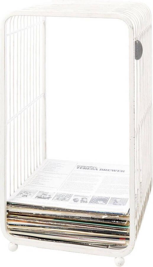 Riverdale Boston Tijdschriftenrek 62cm wit tijdschriftenrekken magazinerek magazinehouder boekenrek
