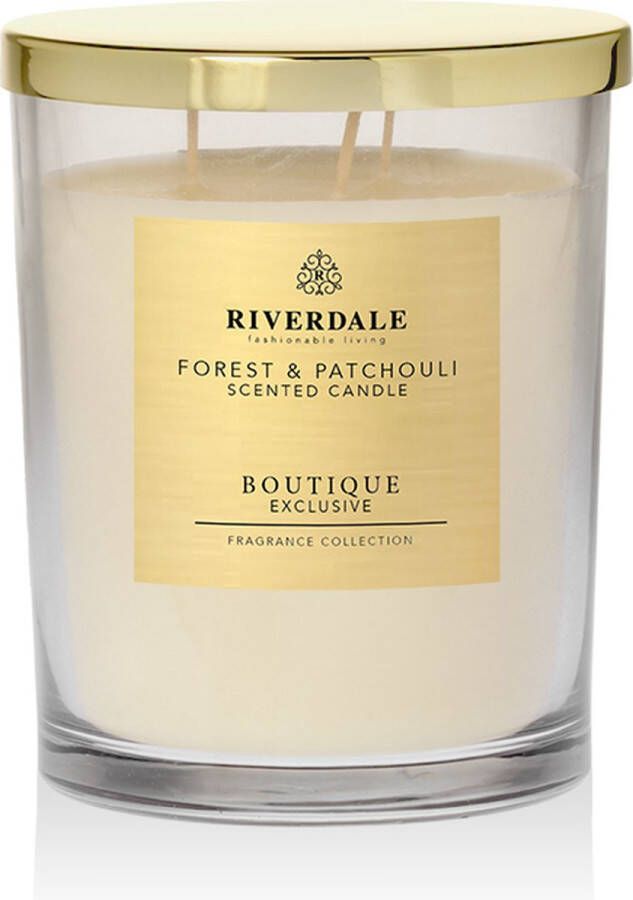 Riverdale Boutique Exclusive Geurkaars in pot Forest & Patchouli Zwart