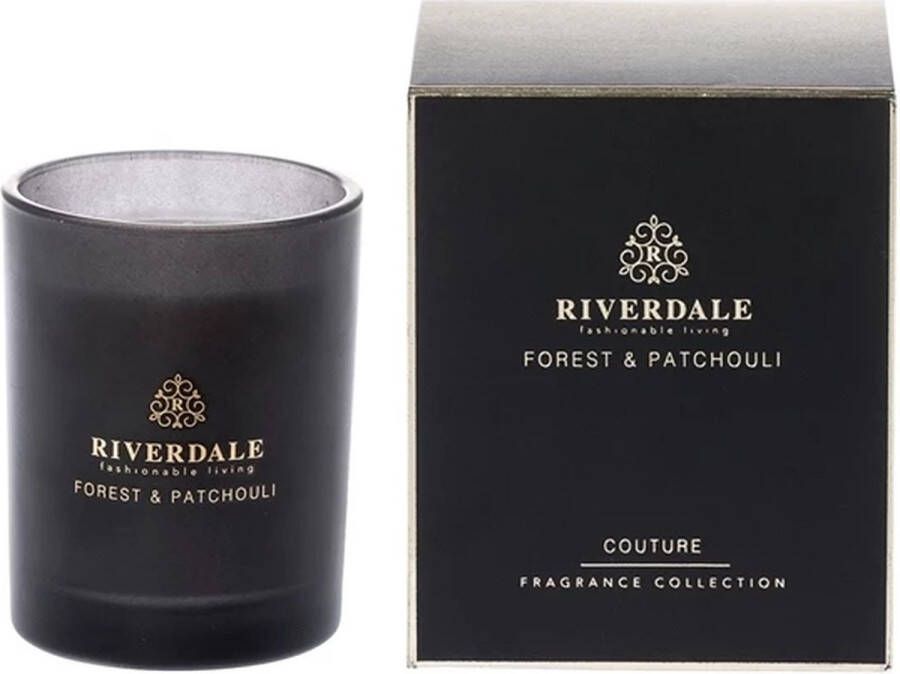 Riverdale Boutique Geurkaars in pot Forest & Patchouli 10cm zwart