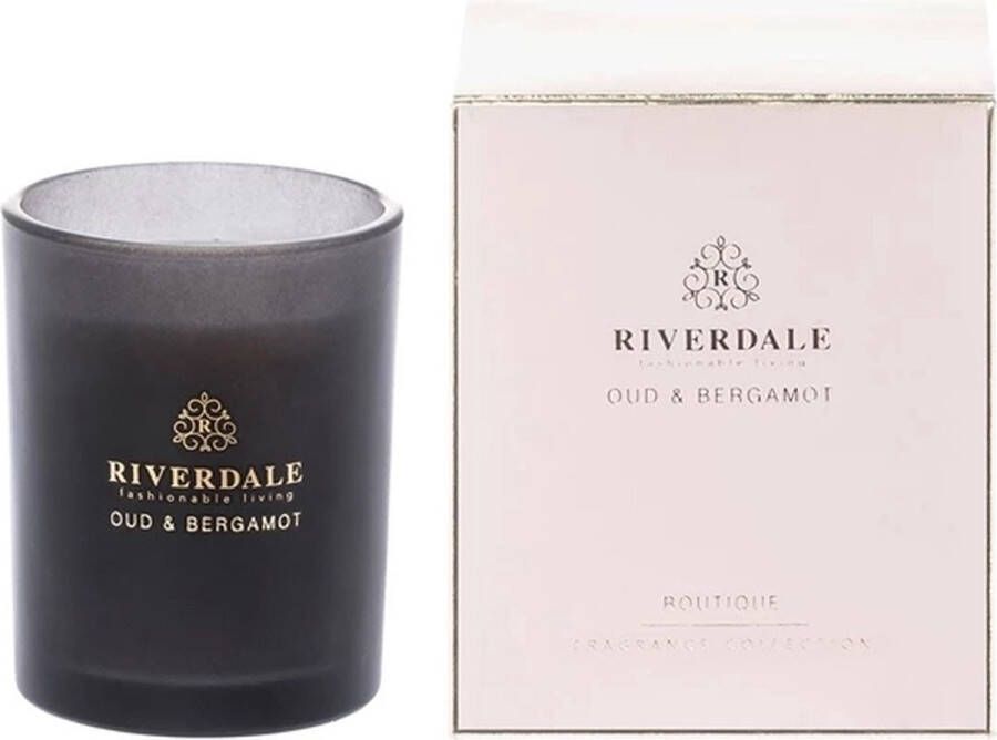 Riverdale Boutique Geurkaars in pot Oud & Bergamot 10cm roze