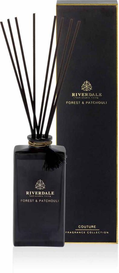 Riverdale geurstokjes Boutique Forest & Patchouli zwart 140 ml