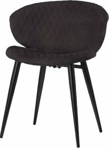 Riverdale Eetkamerst. Elin zwart boucle 78cm Zwart