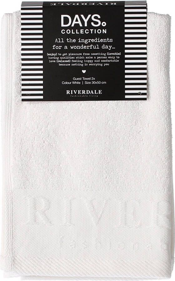 Riverdale Gastendoekje Days white 50cm 2 stuks
