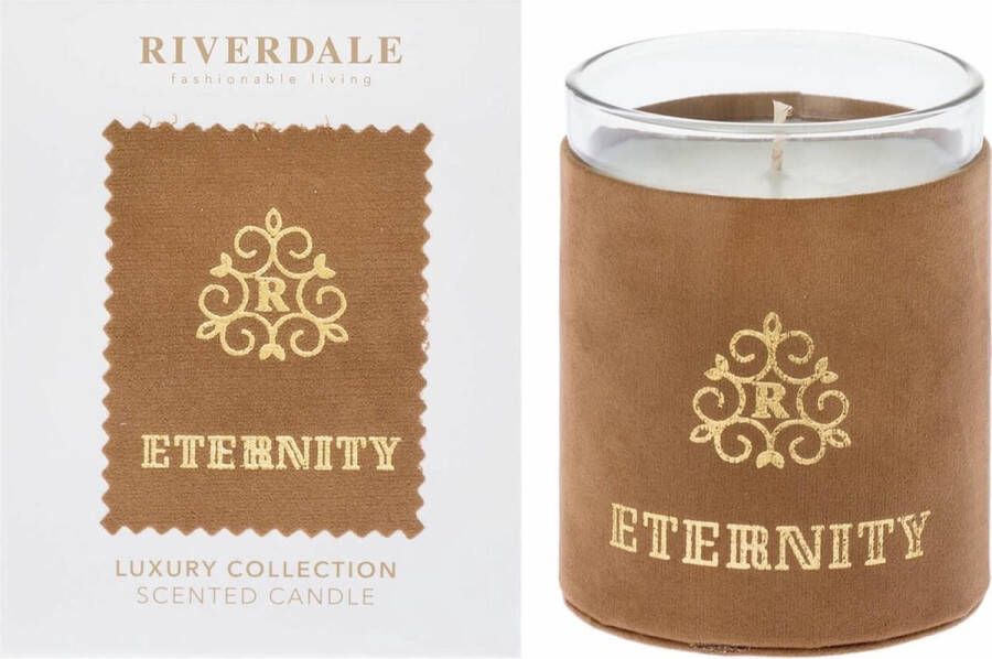 Riverdale Eternity Geurkaars in pot Magnolia & Iris cognac 11cm Bruin