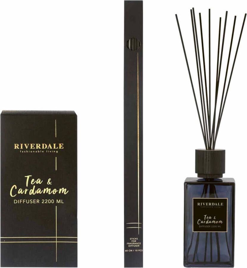 Riverdale Geurstokjes Deluxe Tea & Cardamom 2200ml (hele grote fles)