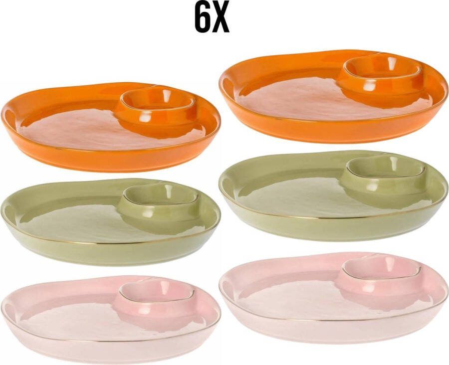 Riverdale tapasschaaltje 23cm tapasplank snackschaal tapasschaal aardewerk porselein tapas schaaltjes 6 stuks
