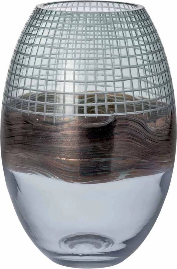 Riverdale Vaas Fin smoke 25cm Grijs