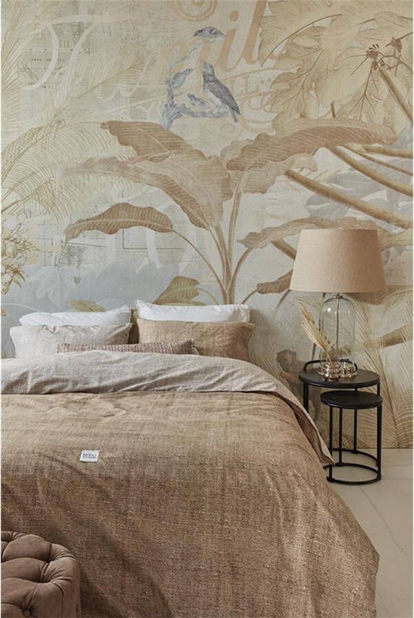 Rivièra Maison Coughton Court Dekbedovertrek 240 x 200 220 cm Dark Sand