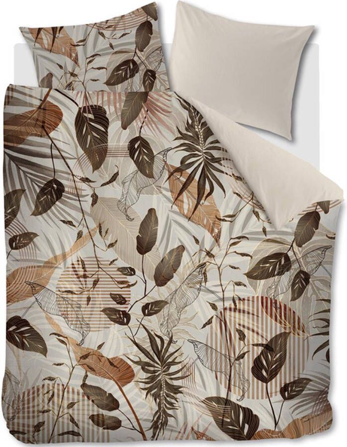 Riviera Maison Sunset Leafs Dekbedovertrek Lits-jumeaux 260 x 200 220 cm Bruin