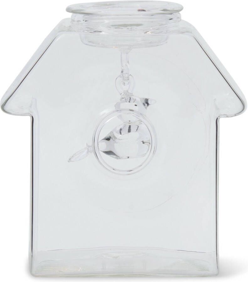 Riviera Maison Birdhouse Fillable Votive Waxinelichthouder Glas Transparent 7.0 x 10.0