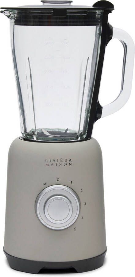 Riviera Maison Blender retro Smoothie maker RM Classic Blender Beige Glas RVS Giftbox 1.5L