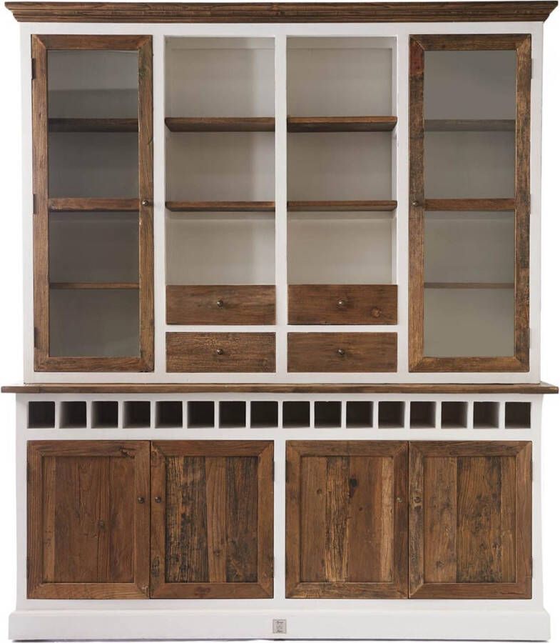 Riviera Maison Buffetkast Met Wijnrek Driftwood Double Cabinet With Winerack Wit
