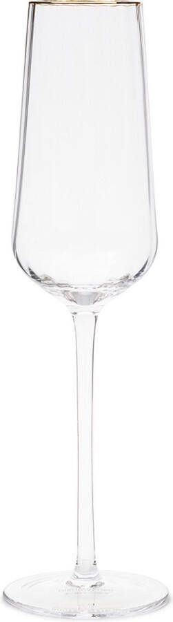 Riviera Maison Champagneglas Gouden rand Bewerktglas Les Saisies Bubbles Glass 1200 ml