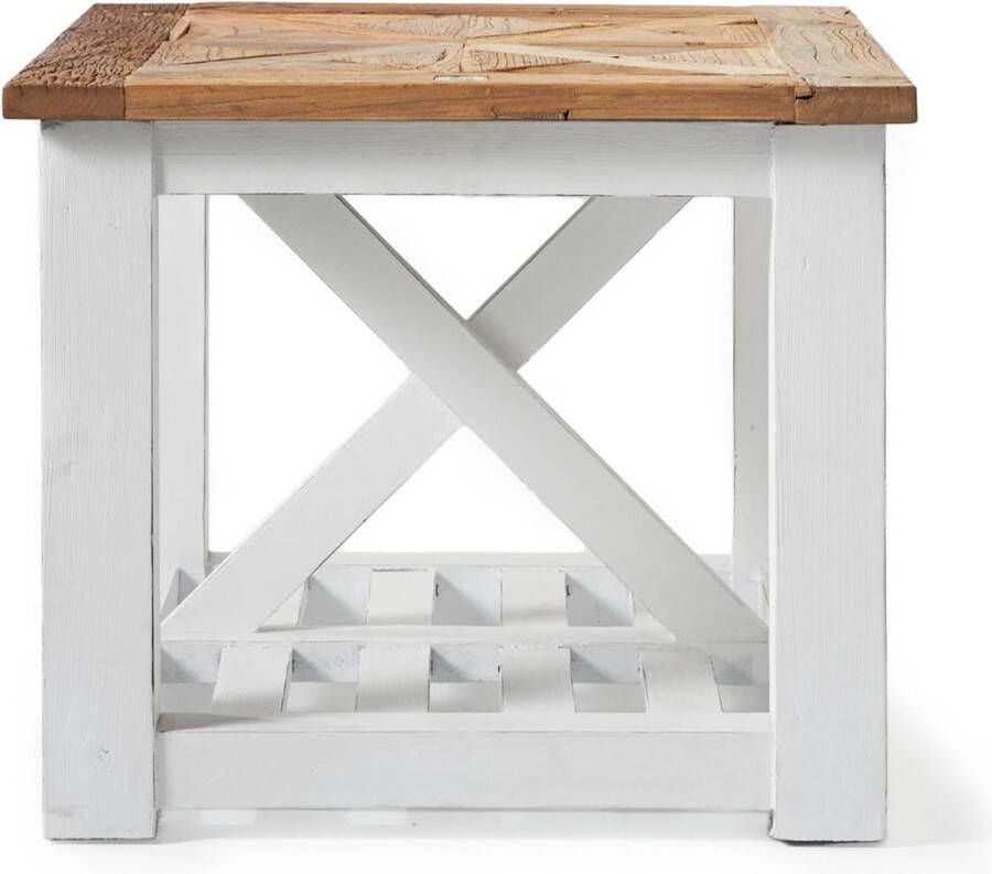 Riviera Maison Bijzettafel Château Chassigny End Table 60x60 cm Wit