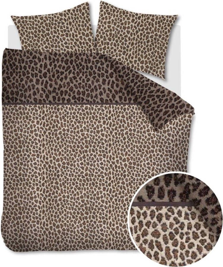 Riviera Maison Rivièra Maison Cheetah Dekbedovertrek Lits-jumeaux 240x200 220 cm Bruin