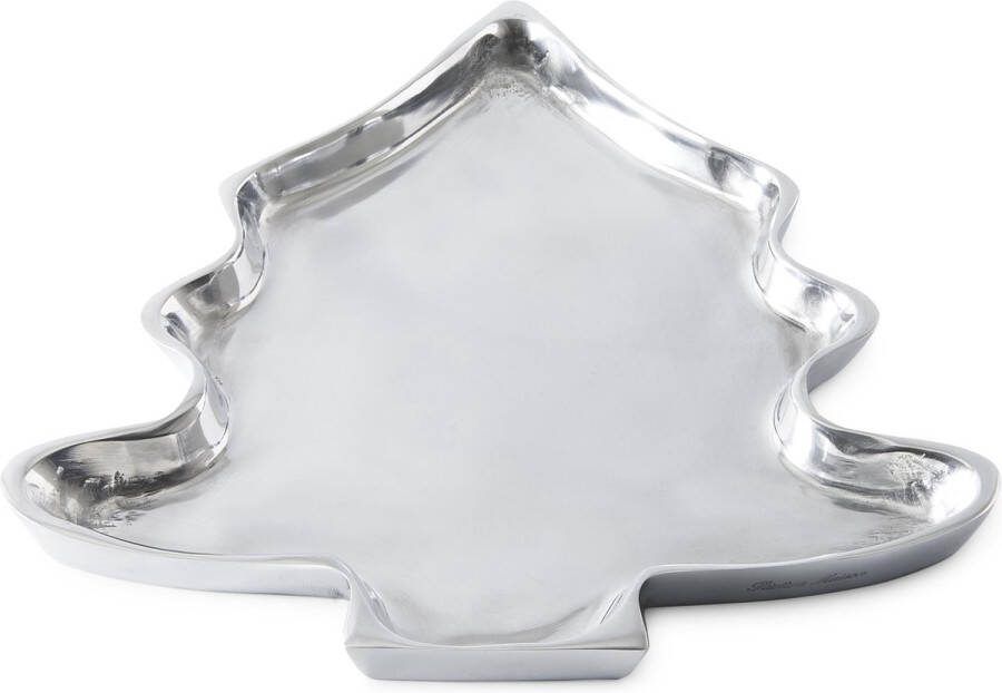 Riviera Maison Rivièra Maison Christmas Tree Serving Tray Serveerschaal Aluminium Zilver